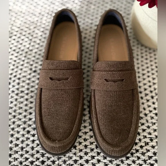 New Rothy’s Penny Loafer Revelvet Brown Womens Size 7.5 - Picture 4 of 11